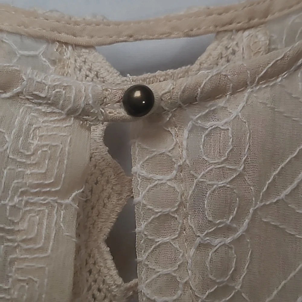 Free People Ivory Crochet Mini Dress - Picture 3 of 12
